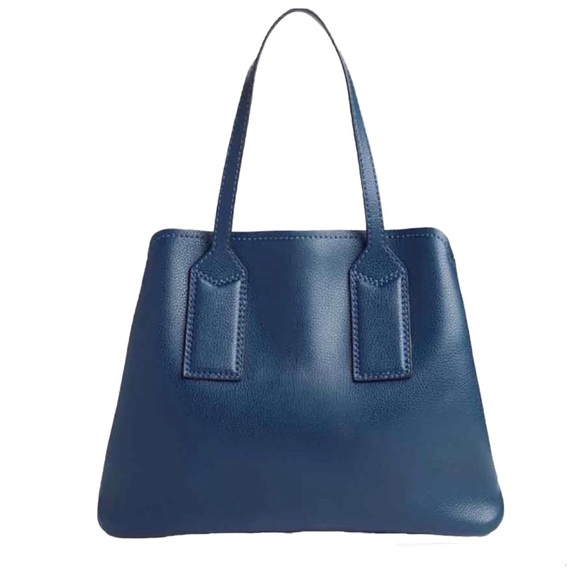 SOLD!!Mark Jacobs The Editor Logo Leather Tote Bag in Blue Sea - Picture 6 of 10